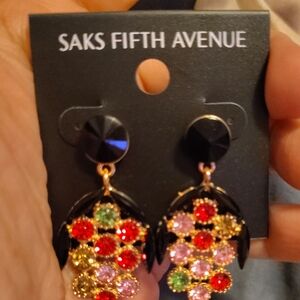 Saks Fifth Avenue Multicolor Crystal Drop Earrings